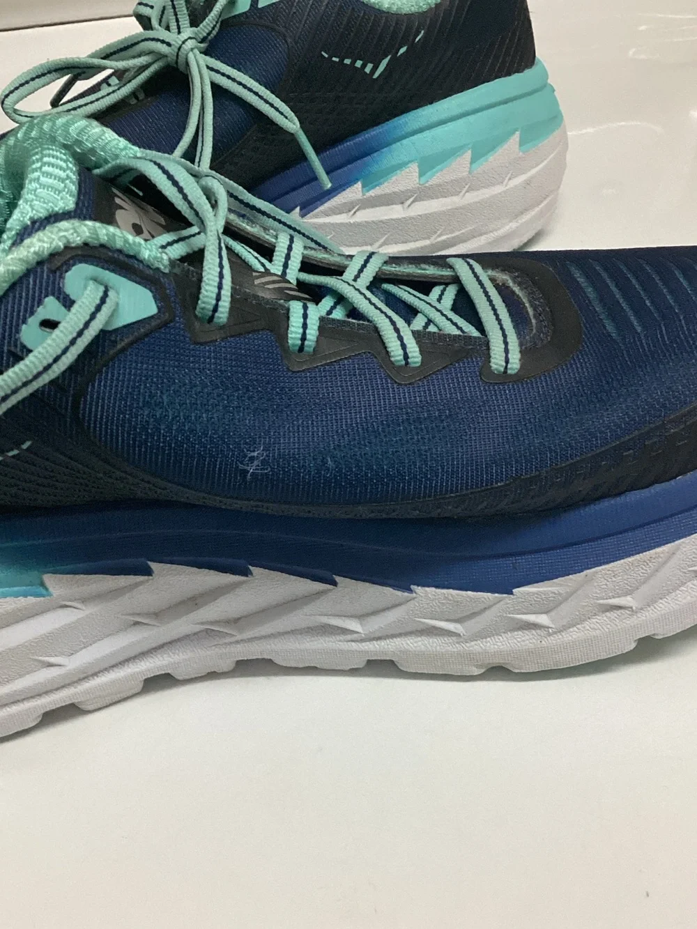 Hoka Women Navy Blue & Teal Running Sneakers